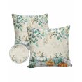 thumbnail image 1 of Pack of 2 Outdoor Pillow Covers, Fall Thanksgiving Pumpkin Rustic Eucalyptus Leaves Waterproof Square Throw Pillowcase Cushion Decorative Pillow Covers for Couch Patio Tent, 20x20 in, 1 of 1