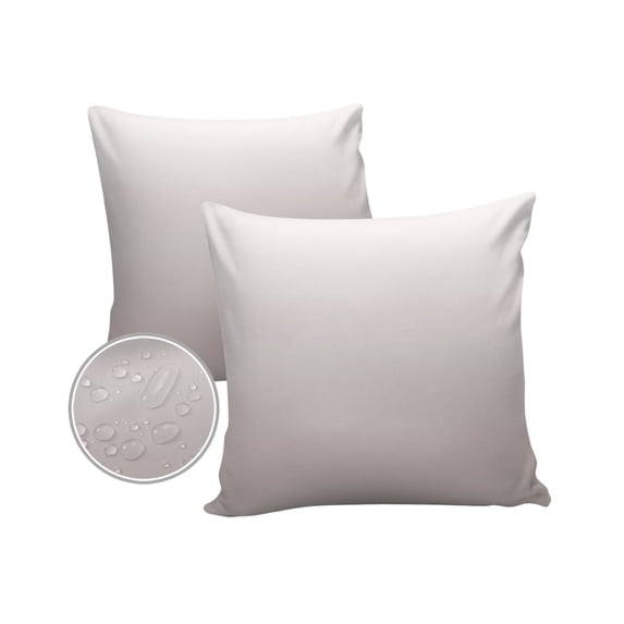 Pack of 2 Outdoor Pillow Covers, Farm Khaki Gradient Waterproof Square Throw Pillowcase Cushion Decorative Pillow Covers for Couch Patio Tent, 24x24 in