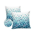 thumbnail image 1 of Pack of 2 Outdoor Pillow Covers, Farmhouse Aqua Dot Gradient Watercolor Waterproof Square Throw Pillowcase Cushion Decorative Pillow Covers for Couch Patio Tent, 18x18 in, 1 of 6