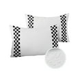 thumbnail image 1 of Pack of 2 Outdoor Pillow Covers, Farmhouse Black White Square Buffalo Plaid Waterproof Square Throw Pillowcase Cushion Decorative Pillow Covers for Couch Patio Tent, 20x12 in, 1 of 6