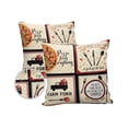 thumbnail image 1 of Pack of 2 Outdoor Pillow Covers, Fork Spoon Cooking Tools Design Buffalo Plaids Background Waterproof Square Throw Pillowcase Cushion Decorative Pillow Covers for Couch Patio Tent, 16x16 in, 1 of 6