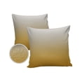 thumbnail image 1 of Pack of 2 Outdoor Pillow Covers, Gray-Yellow Gradient Pattern Waterproof Square Throw Pillowcase Cushion Decorative Pillow Covers for Couch Patio Tent, 16x16 in, 1 of 6