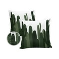 thumbnail image 1 of Pack of 2 Outdoor Pillow Covers, Green Cactus Succulent Plant Waterproof Square Throw Pillowcase Cushion Decorative Pillow Covers for Couch Patio Tent, 18x18 in, 1 of 6