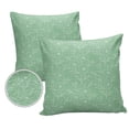 thumbnail image 1 of Pack of 2 Outdoor Pillow Covers, Hand Drawn Vintage White Daisy Green Texture Waterproof Square Throw Pillowcase Cushion Decorative Pillow Covers for Couch Patio Tent, 24x24 in, 1 of 6