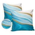 thumbnail image 1 of Pack of 2 Outdoor Pillow Covers, Light Blue Watercolor Gradient Marble Waterproof Square Throw Pillowcase Cushion Decorative Pillow Covers for Couch Patio Tent, 24x24 in, 1 of 6