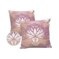 thumbnail image 1 of Pack of 2 Outdoor Pillow Covers, Mandala Flower Lotus Purple Gradient Pattern Waterproof Square Throw Pillowcase Cushion Decorative Pillow Covers for Couch Patio Tent, 20x20 in, 1 of 6