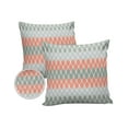 thumbnail image 1 of Pack of 2 Outdoor Pillow Covers, Mid-Century Modern Geometric Pink Gray Pattern Waterproof Square Throw Pillowcase Cushion Decorative Pillow Covers for Couch Patio Tent, 26x26 in, 1 of 6