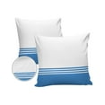 thumbnail image 1 of Pack of 2 Outdoor Pillow Covers, Modern Art Blue Stripes White Farmhouse Waterproof Square Throw Pillowcase Cushion Decorative Pillow Covers for Couch Patio Tent, 24x24 in, 1 of 6