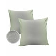 thumbnail image 1 of Pack of 2 Outdoor Pillow Covers, Ombre Abstract Gradient Light Green and Gray Waterproof Square Throw Pillowcase Cushion Decorative Pillow Covers for Couch Patio Tent, 16x16 in, 1 of 6