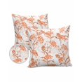 thumbnail image 1 of Pack of 2 Outdoor Pillow Covers, Orange Plant and Fruits Texture Waterproof Square Throw Pillowcase Cushion Decorative Pillow Covers for Couch Patio Tent, 24x24 in, 1 of 6