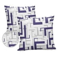thumbnail image 1 of Pack of 2 Outdoor Pillow Covers, Purple Grey Geometric Modern Art Abstract Mid Century Waterproof Square Throw Pillowcase Cushion Decorative Pillow Covers for Couch Patio Tent, 20x20 in, 1 of 6