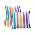 thumbnail image 1 of Pack of 2 Outdoor Pillow Covers, Rainbow Striped Colorful Rectangular Geometric Waterproof Square Throw Pillowcase Cushion Decorative Pillow Covers for Couch Patio Tent, 20x20 in, 1 of 6