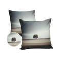 thumbnail image 1 of Pack of 2 Outdoor Pillow Covers, Retro Tree Grassland Landscape Painting Waterproof Square Throw Pillowcase Cushion Decorative Pillow Covers for Couch Patio Tent, 18x18 in, 1 of 6