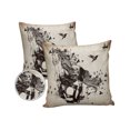 thumbnail image 1 of Pack of 2 Outdoor Pillow Covers, Running Horse Animal Retro Newspaper Pattern Waterproof Square Throw Pillowcase Cushion Decorative Pillow Covers for Couch Patio Tent, 24x24 in, 1 of 6
