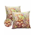 thumbnail image 1 of Pack of 2 Outdoor Pillow Covers, Spring Flowers Chrysanthemum Oil Painting Gradient Gold Waterproof Square Throw Pillowcase Cushion Decorative Pillow Covers for Couch Patio Tent, 24x24 in, 1 of 6