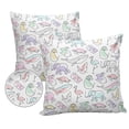 thumbnail image 1 of Pack of 2 Outdoor Pillow Covers, Spring Line Painting Whale Elephant Rabbit Waterproof Square Throw Pillowcase Cushion Decorative Pillow Covers for Couch Patio Tent, 26x26 in, 1 of 6