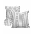 thumbnail image 1 of Pack of 2 Outdoor Pillow Covers, Summer Starfish Seashell Coral Grey and White Striped Waterproof Square Throw Pillowcase Cushion Decorative Pillow Covers for Couch Patio Tent, 18x18 in, 1 of 6