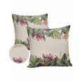 Pack of 2 Outdoor Pillow Covers, Summer Tropical Green Palm Trees Beige