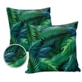 thumbnail image 1 of Pack of 2 Outdoor Pillow Covers, Summer Tropical Plants Waterproof Square Throw Pillowcase Cushion Decorative Pillow Covers for Couch Patio Tent, 16x16 in, 1 of 6