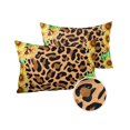 thumbnail image 1 of Pack of 2 Outdoor Pillow Covers, Sunflower Animal Leopard Print Waterproof Square Throw Pillowcase Cushion Decorative Pillow Covers for Couch Patio Tent, 20x12 in, 1 of 6