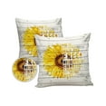 thumbnail image 1 of Pack of 2 Outdoor Pillow Covers, Sunflower Butterfly Word Text on Vintage Wooden Background Waterproof Square Throw Pillowcase Cushion Decorative Pillow Covers for Couch Patio Tent, 20x20 in, 1 of 6