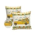 thumbnail image 1 of Pack of 2 Outdoor Pillow Covers, Sunflower Truck Yellow Buffalo Plaid Farm Waterproof Square Throw Pillowcase Cushion Decorative Pillow Covers for Couch Patio Tent, 16x16 in, 1 of 6