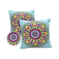 thumbnail image 1 of Pack of 2 Outdoor Pillow Covers, Trippy Mandala Geometric Waterproof Square Throw Pillowcase Cushion Decorative Pillow Covers for Couch Patio Tent, 20x20 in, 1 of 6