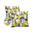 thumbnail image 1 of Pack of 2 Outdoor Pillow Covers, Vintage Mid-Century Modern Abstract Geometric Yellow Gray Waterproof Square Throw Pillowcase Cushion Decorative Pillow Covers for Couch Patio Tent, 20x20 in, 1 of 6