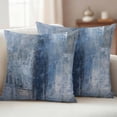 thumbnail image 1 of Pack of 2 Outdoor Pillow Covers,Waterproof Blue Throw Pillow Covers,Retro Oil Painting Modern Abstract Art Aesthetics Decorative Pillowcases Cushion Covers for Couch Pillow Sham Protector 26x26 Inch, 1 of 8