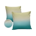 thumbnail image 1 of Pack of 2 Outdoor Pillow Covers, Yellow Cyan Turquoise Gradient Waterproof Square Throw Pillowcase Cushion Decorative Pillow Covers for Couch Patio Tent, 26x26 in, 1 of 6