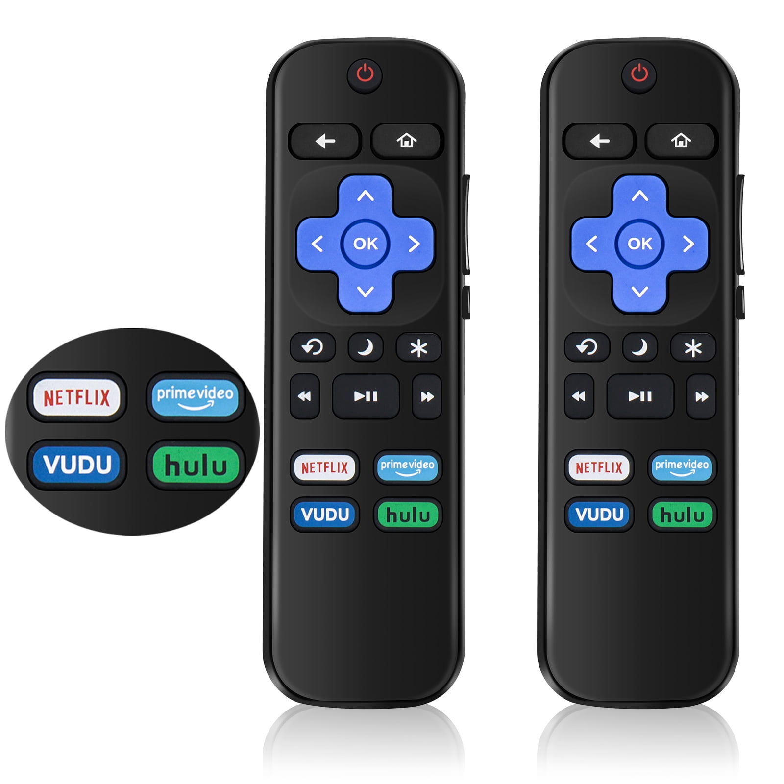 (Pack of 2) Replaced Remote Control Replacement for TCL Roku TV, for Onn Roku TV, for