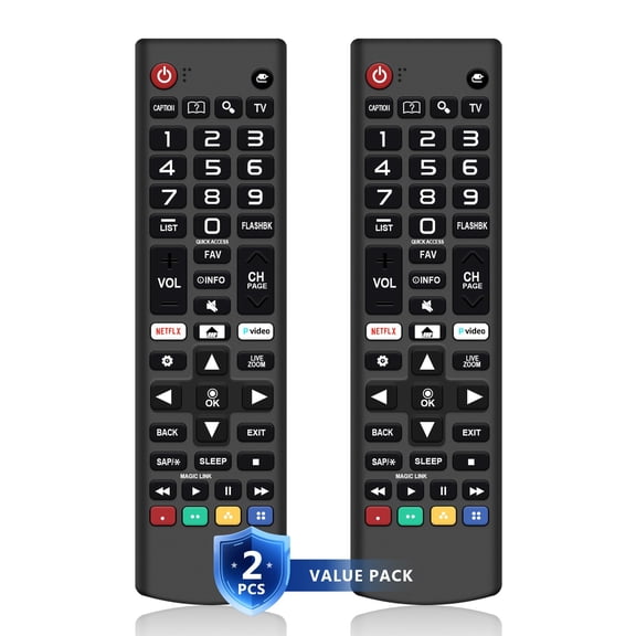 (Pack of 2) Replacement Compatible with LG TV Remote Control, Compatible with All LG Smart TVs Remote, for AKB75095307 AKB75375604 AKB74915305 AK75675304 AKB76040302 AKB76037601 AKB75675313