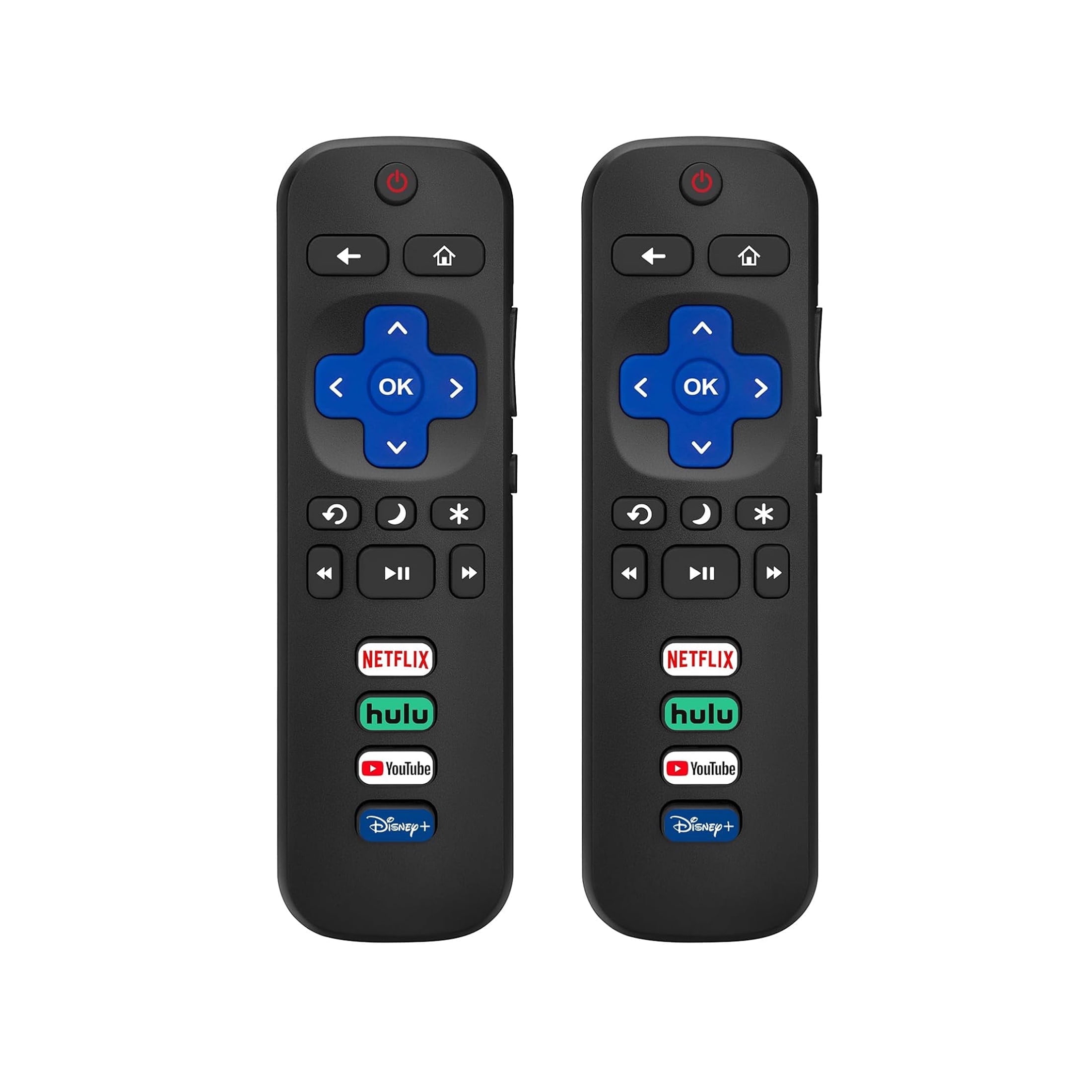 Walmart Deals of TCL, Hisense, Element Roku TV Remote Control-2 Pack Replacement, Not for Roku Stick and Box