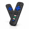 thumbnail image 1 of Pack of 2-Replacement Remote Control Only for Roku TV-Compatible for TCL Roku/Hisense Roku/Onn Roku/Sharp Roku/Element Roku/Westinghouse Roku/Philips Roku Smart TVs (Not for Roku Stick and Box), 1 of 10