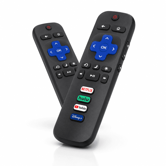 Pack of 2-Replacement Remote Control Only for Roku TV-Compatible for TCL Roku/Hisense Roku/Onn Roku/Sharp Roku/Element Roku/Westinghouse Roku/Philips Roku Smart TVs (Not for Roku Stick and Box)