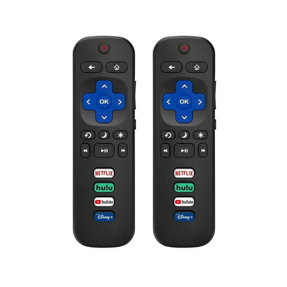 Pack of 2-Replacement Remote Control Only for Roku TV-Compatible for TCL Roku/Hisense Roku/Onn Roku/Sharp Roku/Element Roku/Westinghouse Roku/Philips Roku Smart TVs (Not for Roku Stick and Box)