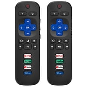 Pack of 2 Replacement Remote Control for Roku TVs, Compatible for TCL/Hisense/Onn/Philips Roku Smart TVs Not for Roku Stick and Box