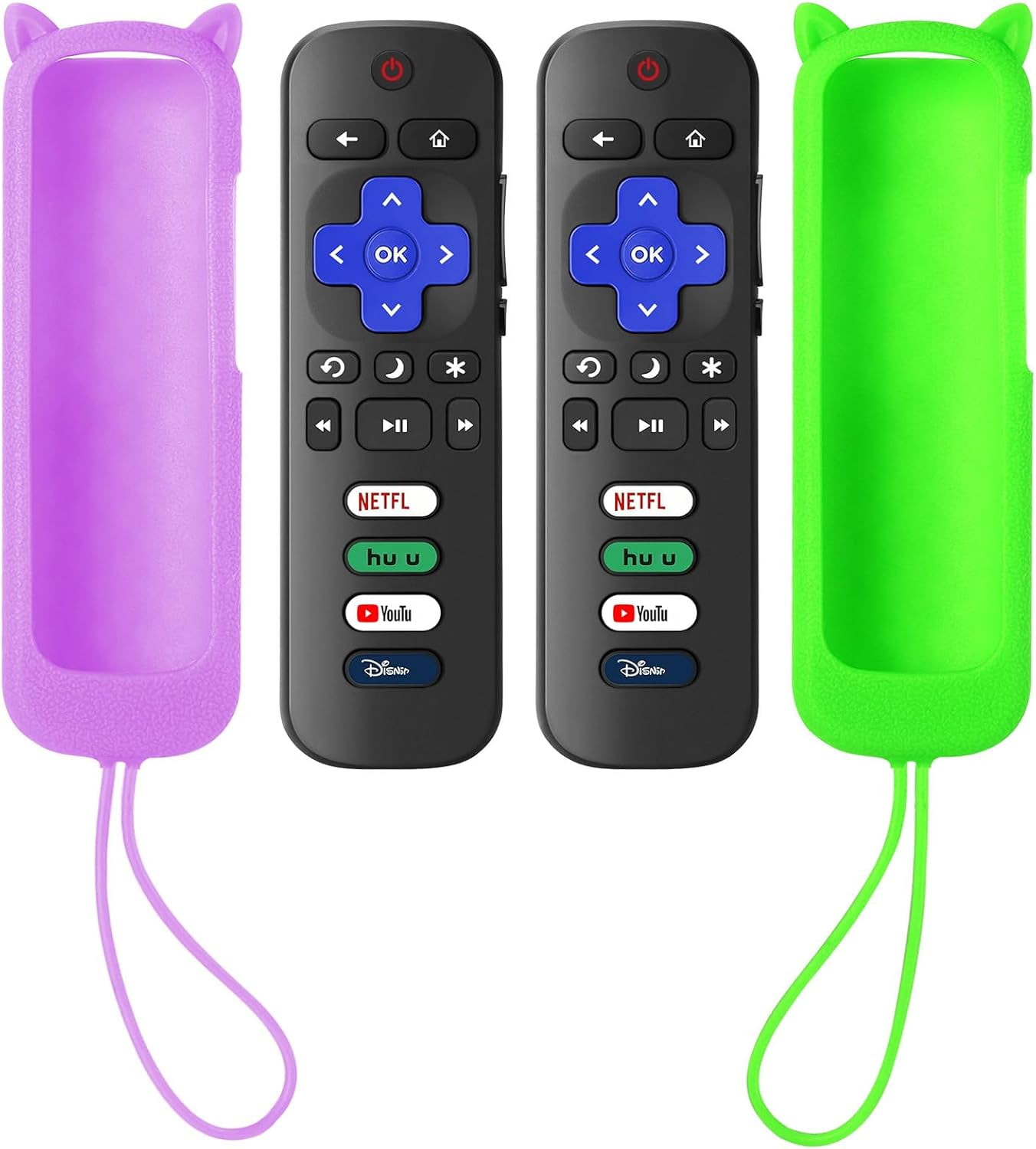 (Pack of 2) Replacement Remote for Roku TV with Soft Protective Case ...