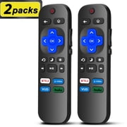 2-Pack Universal Remote Control Replacement for TCL-for Hisense-for Onn-for Sharp-for Philips-for Westinghouse-for Insignia-for Element Roku Smart TVs Not for Roku Stick and Box