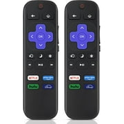Pack of 2 Replacement remote control only for Roku TV, compatible with TCL Roku/Hisense Roku/Insignia Roku/Element Roku/Westinghouse Roku/Hitachi Roku TV [Not available for Roku Stick and Box]