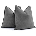 thumbnail image 1 of Pack of 2 Sage Green Decorative Pillow Covers 20x20 Inch Soft Chenille Luxurious Couch Throw Pillows Farmhouse Cushion Covers with Elegant Design for Sofa Bedroom Living Room Home Decor, 1 of 6
