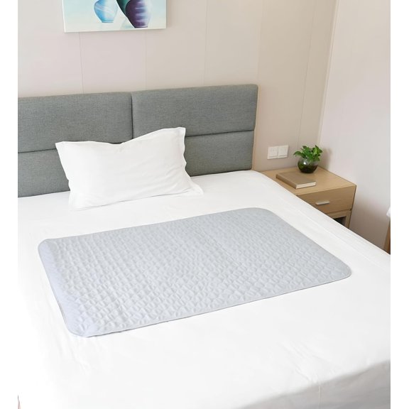 Pack of 2 Soft-Brushed Absorbent Washable Incontinence Underpads Leakproof Pee Pads Waterproof Reusable 36X60 Fits Queen Bed Durable Draw Sheet Mattress Protector