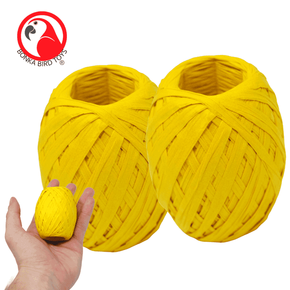 Pack 2 Specialty Raffia Ribbon Gift Packing (200ft) Color: 3482 Pk2 Yellow