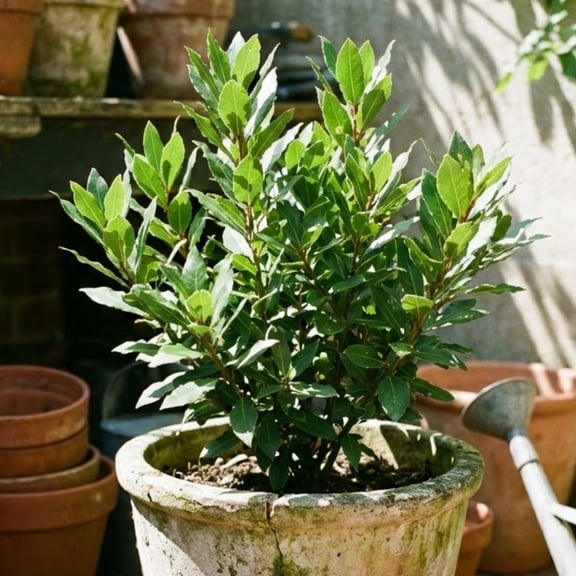 Pack 2 Sweet Bay Laurel Trees, Laurus Nobilis Plants, Bay Leaf Tree Live Plant, 4 To 9 Inches