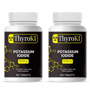 Safecastle ThyroKI Potassium Iodide Tablets 130 mg, Fast-Dissolving, Non-GMO, Gluten Free, 150 Tablets per Bottle, Pack of 2