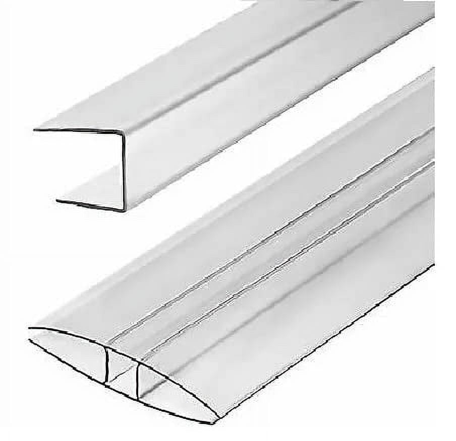 Pack of 2 Twin Wall Polycarbonate Greenhouse Panel H Connector Profile ...