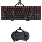 Pack of 2, Universal Keyboard and Mouse Organizer Wall Rack Wall Mount Wall Clip Wall Hanger Wall Display Storage Holder - No Keyboard No Mouse - No Falling
