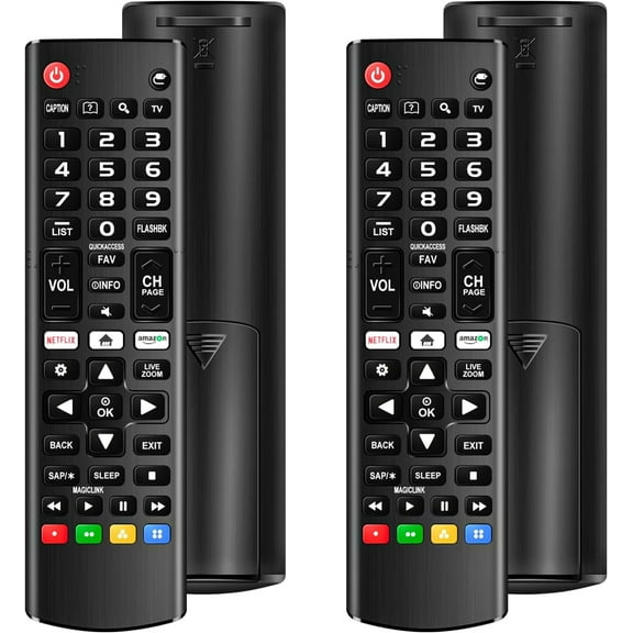 (Pack of 2) Universal Remote for LG Smart TV, Compatible with All LG TV Remote Control LCD LED OLED UHD HDTV 3D 4K Smart TV Models, Replacement Remote for Smart TV with Netflix Amazon Shortcuts Key