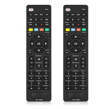 ?Pack of 2?Universal Replacement Remote Control Compatible for LG, for Samsung, for TCL, for Philips, for Vizio, for S-ony, for Sanyo, for Toshiba, for Insignia, for Hisense