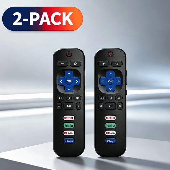 Pack of 2 Universal Replacement Remote Control for Ro*ku TV Series, Compatible for TCL Ro*ku, Hisense Ro*ku, Onn Ro*ku, Sharp Ro*ku, Element Ro*ku (Not for Ro*ku Stick and Box)